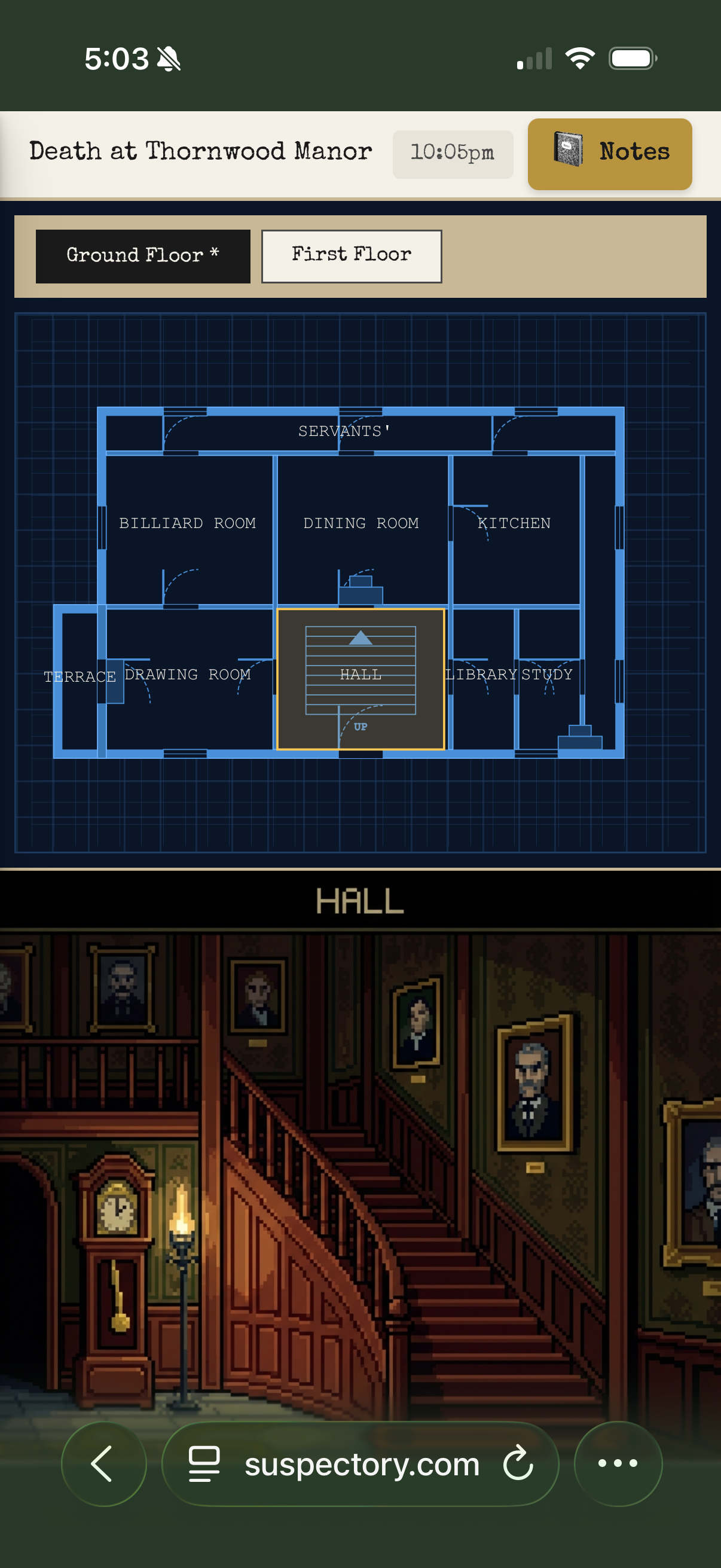 Interactive floor plan and location artwork